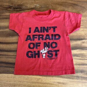 Kids Vintage T-Shirt 1989 Ghostbusters Red Size 5?